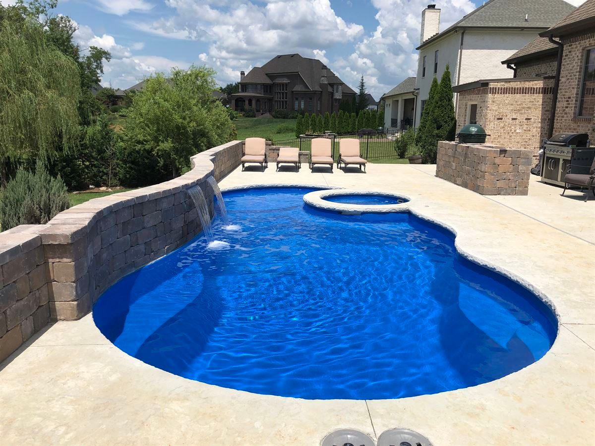 fiberglass salt water pool